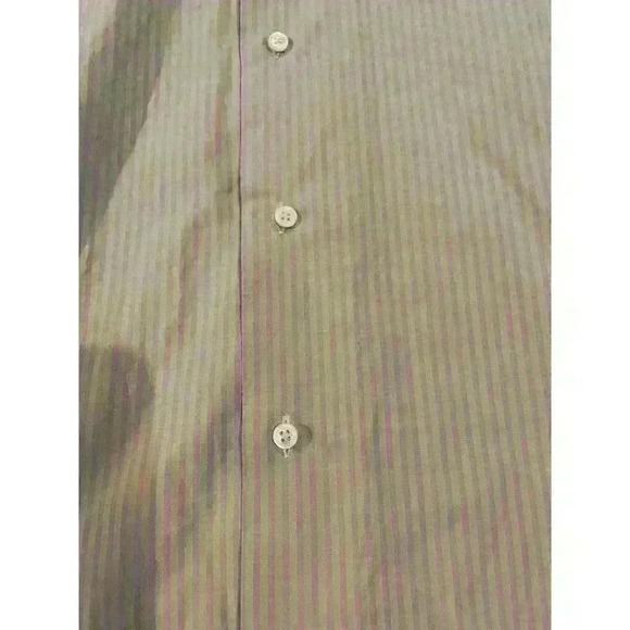 Bergdorf Goodman Tailored Fit Casual Button Down Shirt Striped, size XXL - Picture 7 of 7